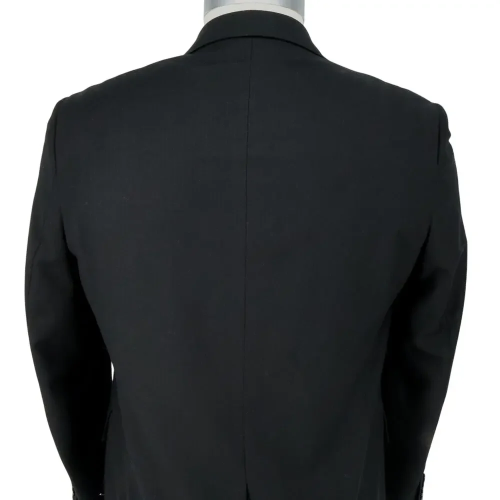 Perry Ellis Sport Coat Mens 40S Black 3 Button Lined Jacket Blazer Classic Fit